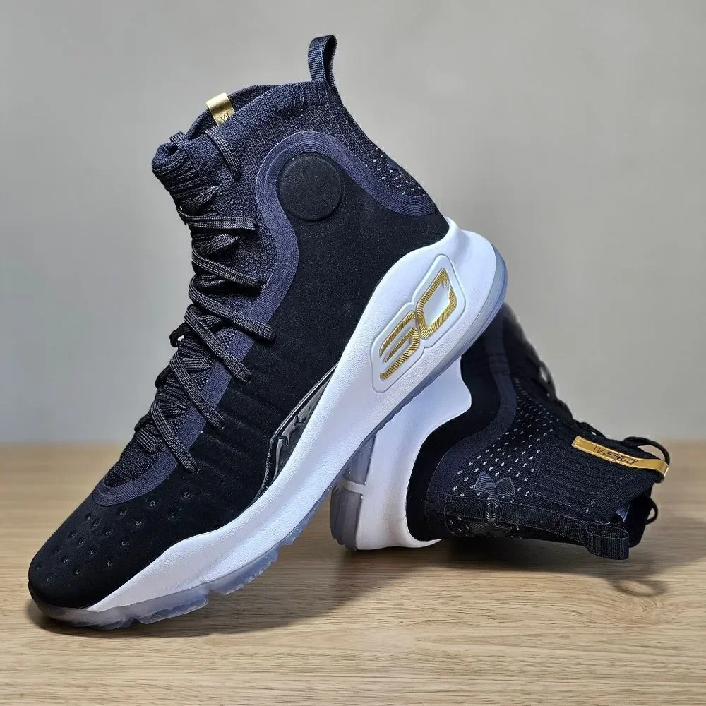 Under Armour Curry 4 'More Dimes' Women's Shoes 9.5 1298306-001 Black Gold White